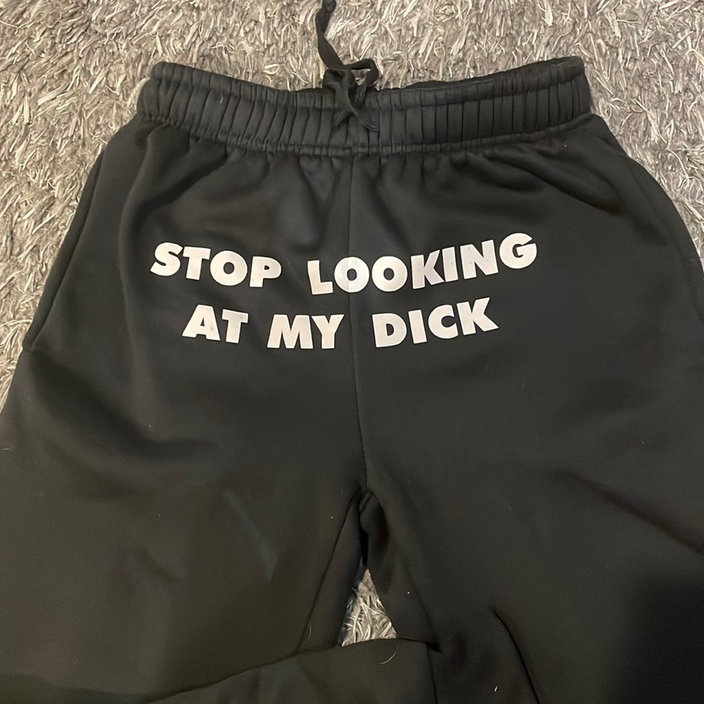 Knocker Stop Looking at my Dick sweatpants